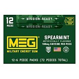 MEG Military Energy Caffeine Gum Spearmint 12 ct Tray view 2