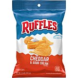 Lays Ruffles Ridged Cheddar Sour Cream Chips 2.125oz 24 ct XVL view 1