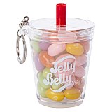 Jelly Belly Boba Milk Tea Mix Mini Cup Keychain Jelly bean 2.29 oz view 1