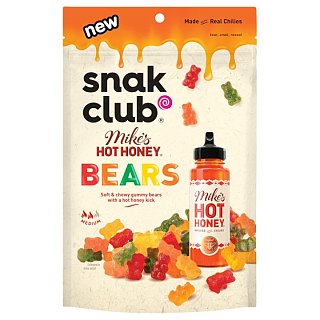 Snak Club Mike's Hot Honey Gummy Bears Bag 4oz 6ct