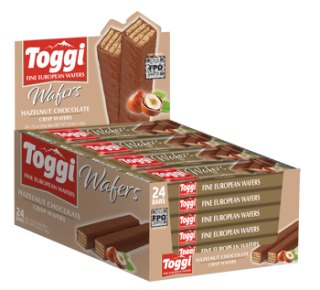Toggi Fine European Wafers Hazelnut 1.75oz 24 ct Tray