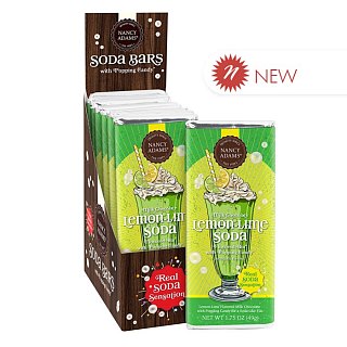 Nancy Adams Milk Chocolate Lemon Lime Soda Bar 1.75oz 12ct