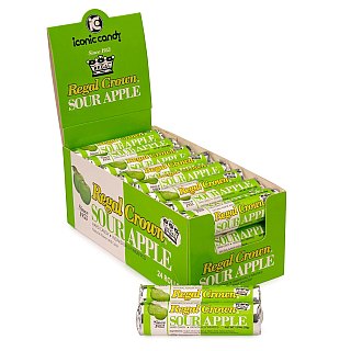Iconic Regal Crown Sour APPLE Hard Candy 24 ct Tray