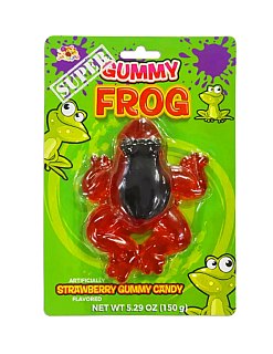 Albert Super Gummy Frog Strawberry Red 5.29oz 5"