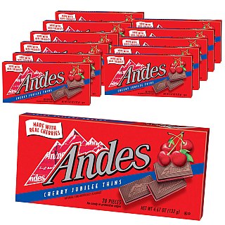 Andes Cherry Jubilee Thins Tray Chocolate Box 4.67 oz 12 ct