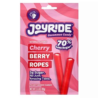 Joyride Low Sugar Cherry Berry Rope Candy 3.5 oz 10 ct