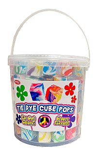 Espeez Retro Cube Pop Lollipop Tie Dye 100 ct Tub