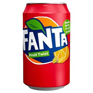 Fanta UK Import Fruit Twist Soda Drink Can 330 ml 12 ct