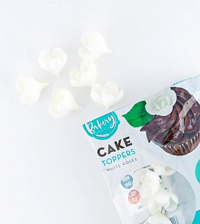 Gerrit’s Top This Cake Toppers White Rose Edible Flower 11ct 3 Pack