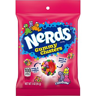 Nerds Gummy Clusters 3 Oz Peg Bag Rainbow