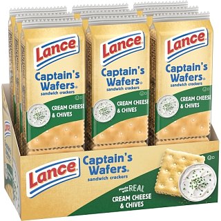 Lance Captain Wafer Cream Cheese & Chive Crackers 1.37oz 9ct