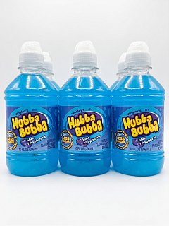 Hubba Bubba Blue Raspberry Candy Drink 10oz Bottle 12 Pack