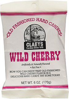 Claeys Old Fashioned Hard Candy Wild Cherry 6 oz Peg Bag 6 Pack