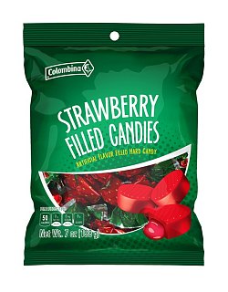 Colombina Strawberry Delights Hard Candy 7oz Bag 12ct