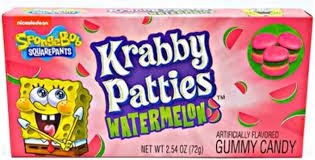 SpongeBob Krabby Patties Watermelon Theater Box 12 Count 2.54 Ounce