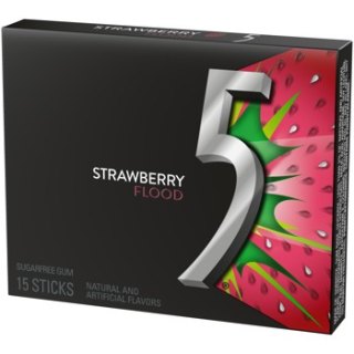 5 Gum Strawberry Flood Gum 15 Stick 10 Pack