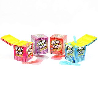 Foreign Candy Flip and Dip Gummy Sticks & Sour Dip 3.4oz 8ct Tray