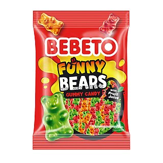 Bebeto Import Funny Bear Gummy Peg Bag 2.82 oz 12ct