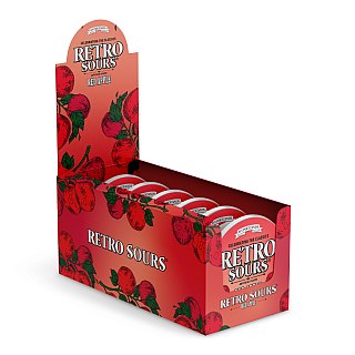 Retro Sours Red Apple Hard Candy 2.12 oz 8 ct Tray