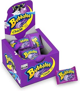 Bubbaloo Brazil Import Chicle Grape Chewing Gum 60ct Box