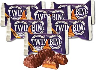 Palmers Twin Bing Chocolate Caramel Nougat Candy Bar 36ct