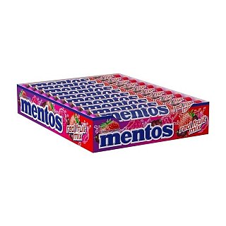 Mentos Red Fruit Fruit Chewy Candy Roll Import 16 ct Tray