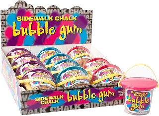 Sidewalk Chalk Bubble Gum 12 Ct 2.5 Oz Candy Toy