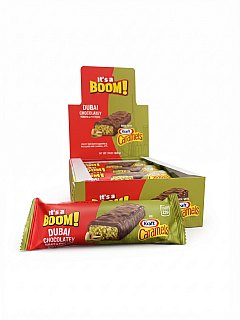 It's a BOOM Dubai Caramel Kunafa Pistachio Bar 1.6oz 12ct