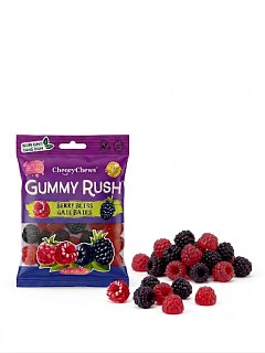 Gummy Rush Raspberry Blueberry Bliss Gummy Candy 3.17oz 12ct Tray