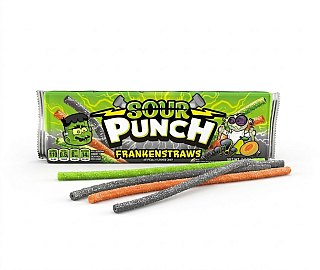 Sour Punch Halloween FrankenStraws Chewy Candy 3.2oz 24ct