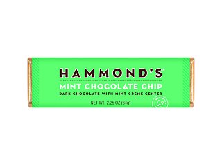 Hammond's Mint Chip Dark  Chocolate Bar 2.25 oz 12 ct