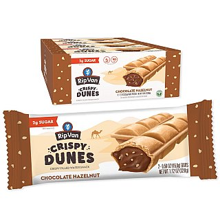 Rip Van Chocolate Hazelnut Crispy Dunes Wafer Bars 1.12 oz 12 ct