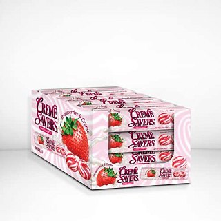 Creme Savers Strawberries and Creme 24 Count 1.76 Ounce Each