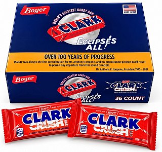 Boyer Clark Crush Bar Chocolate Peanut Butter 1.6oz 36 ct