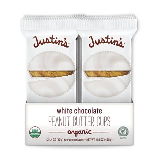 Justin's White Chocolate Peanut Butter Cups 1.4 oz 12 ct
