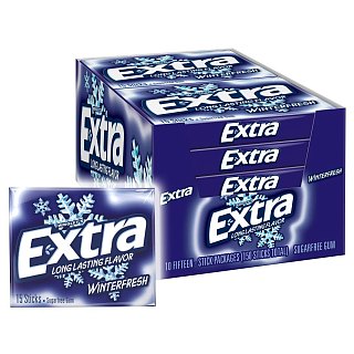 EXTRA Winterfresh Chewing Gum 10 count 15 sticks