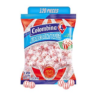 Columbina Jumbo Peppermint Balls 120 Count