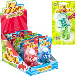 KOKO Glo Popcifier Pacifier Lollipop Candy Light Up 12 ct