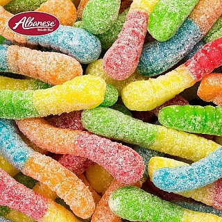 Albanese 4.5 Lb Mini Neon Sour Worms Bulk