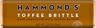 Hammond's Toffee Brittle Dark Chocolate Bar 2.25 oz 12 ct