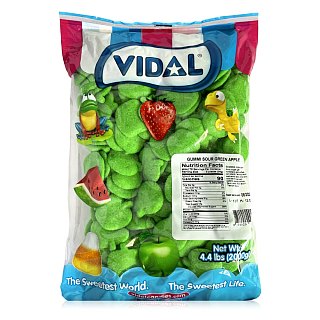 Vidal 4.4 Lb Gummi Sour Green Apple Bulk