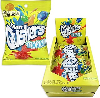 Gusher 8 Ct 4.25 Oz Tropical Pouches Tray