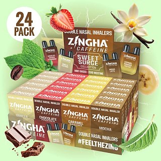 Zingha Caffeine Dual Nasal Inhaler Aromatherapy SWEET SURGE 24ct