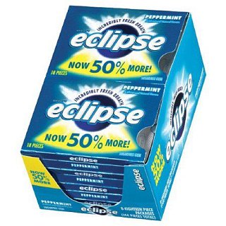 Eclipse Chewing Gum Peppermint 8 Count 18 Pieces Each