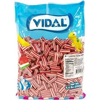 Vidal Mini Licorice Candy Cane Gummies 4.4 Pound Bag