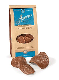 Asher's Milk Chocolate Potato Chips Gift Bag 8.5 oz 6 Pack