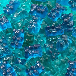Saadet Turkish Blue Raspberry Gummy Worms 5lb