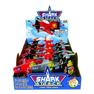 Kidsmania Shark Attack 12 Ct 0.25 Oz Candy Plane Toy