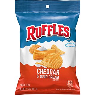 Lays Ruffles Ridged Cheddar Sour Cream Chips 2.125oz 24 ct XVL