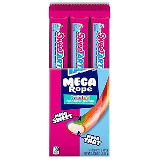 SweeTARTS Mega Ropes Twisted Rainbow Punch 1.32 oz 24 ct